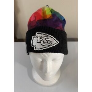 NWT Kansas City Chiefs New Era Black 2023 NFL Crucial Catch Cuffed Knit Cap Hat